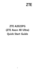Zte A2023PG Quick Start Manual