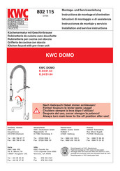Kwc DOMO K.24.61.64 Installation And Service Instructions Manual