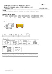 Murata GCD219R72A332KA01 Series Reference Sheet