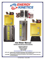 ENERGY KINETICS System 2000 Owners And Installation Manual