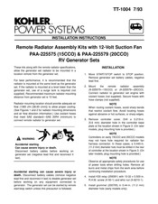 Kohler 20CCO Installation Instructions