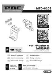 PDE MTG-8205 Assembly Instructions Manual