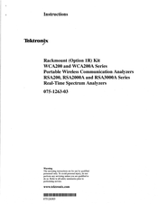 Tektronix WCA200 Series Instructions Manual