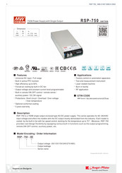 Mean Well RSP-750-24 Quick Start Manual
