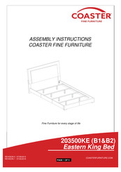 Coaster 203504 Assembly Instructions Manual