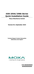 Moxa Technologies EDS-208A-M-ST Quick Installation Manual