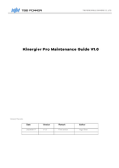 TBB power Kinergier Pro S Maintenance Manual