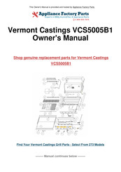 Vermont Castings SIGNATURE VCS5005B1 User Manual