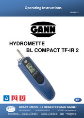 GANN HYDROMETTE BL Compact TF-IR 2 Operating Instructions Manual