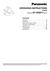 Panasonic CF-VEBD11 Series Operating Instructions Manual