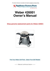 Weber 426001 Owner's Manual