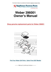 Weber 396001 Owner's Manual