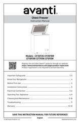 Avanti CF7F0W Instruction Manual