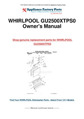 Whirlpool Gold GU2500XTPS0 Use & Care Manual