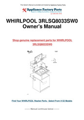 Whirlpool 3RLSQ8033 Use & Care Manual