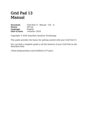 Smartbox GP13A Manual
