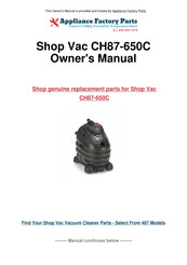 Shop-Vac CH87-650C User Manual