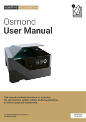 Adaptive Recognition Osmond User Manual