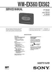 Sony Walkman WM-EX562 Service Manual