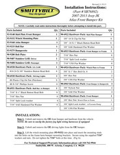 Smittybilt SB76892 Installation Instructions Manual