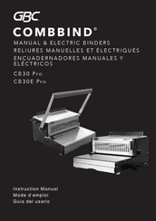 ACCO Brands GBC CombBind CB30 Pro Instruction Manual