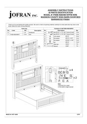 Jofran MADISON COUNTY 1700B-KBDHB Assembly Instructions