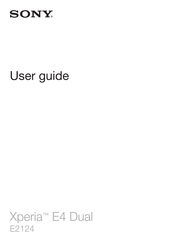 Sony Xperia E4 Dual E2124 User Manual