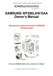Samsung SilverCare WF307 Series Owner's Manual