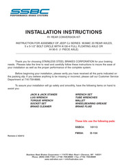 SSBC R1 Installation Instructions Manual