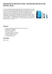 Sawyer 100014559 Manual