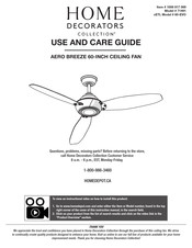 Home Decorators Collection 1000817069 Use And Care Manual