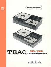 Teac 210 Instruction Manual