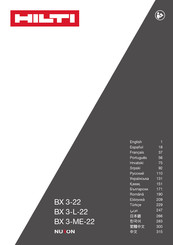 Hilti BX 3-ME-22 Operating Instructions Manual