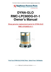 Dyna-Glo RMC-LPC80C User's Installation, Operation And Maintenance Manual