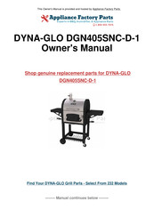Dyna-Glo DGN405SNC-D Manual