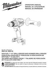Milwaukee M18 FUEL 2804-20 Operator's Manual