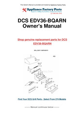 Barbeques Galore EDV36-BQA Use And Care Manual