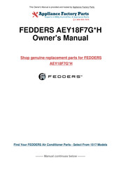 Fedders AEY18F7G Owner's Manual