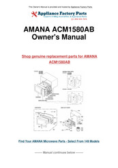 Maytag ACM1580AB Owner's Manual