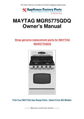 Maytag Precision Touch Control 700 Use & Care Manual