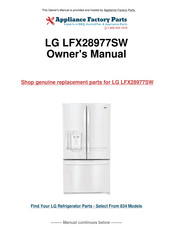 LG LFX28977SW User's Manual & Installation Instructions