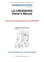 LG LMX25964SS Owner's Manual