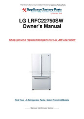 LG LRFC22750SW User Manual