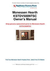 Monessen Hearth KSTDV500 Installation And Operating Instructions Manual