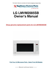 LG LMV2085SW Owner's Manual