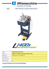 Alfamacchine Minigraf 44 Instruction Manual