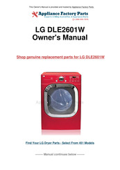 LG DLO2602W User's Manual & Installation Instructions