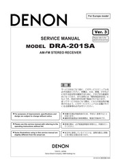 Denon DRA-201SA Service Manual
