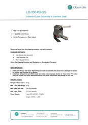 Labelmate LD-300-RS-SS Manual