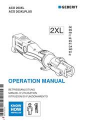 Geberit ACO 203XL Operation Manual